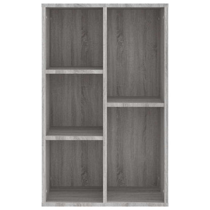 vidaXL Book Cabinet/Sideboard Grey Sonoma 50x25x80 cm Engineered Wood