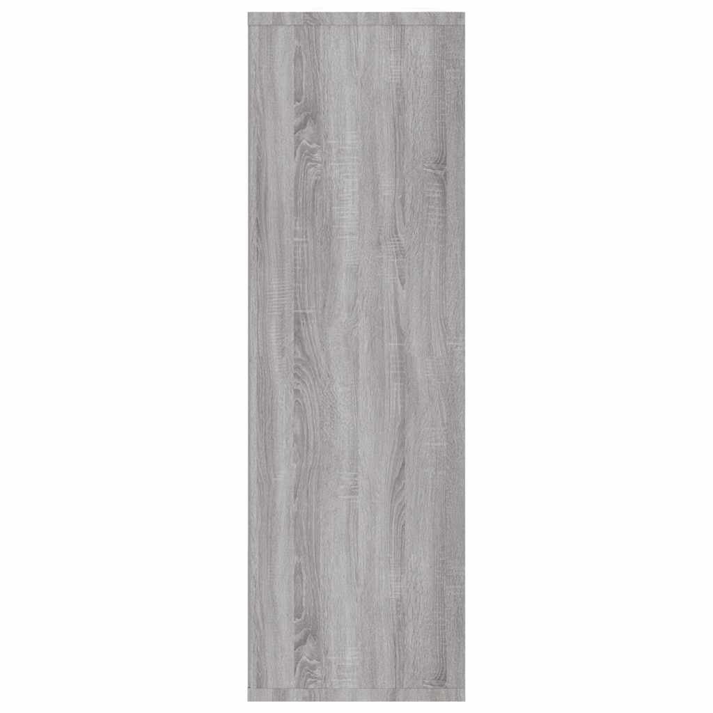 vidaXL Book Cabinet/Sideboard Grey Sonoma 50x25x80 cm Engineered Wood