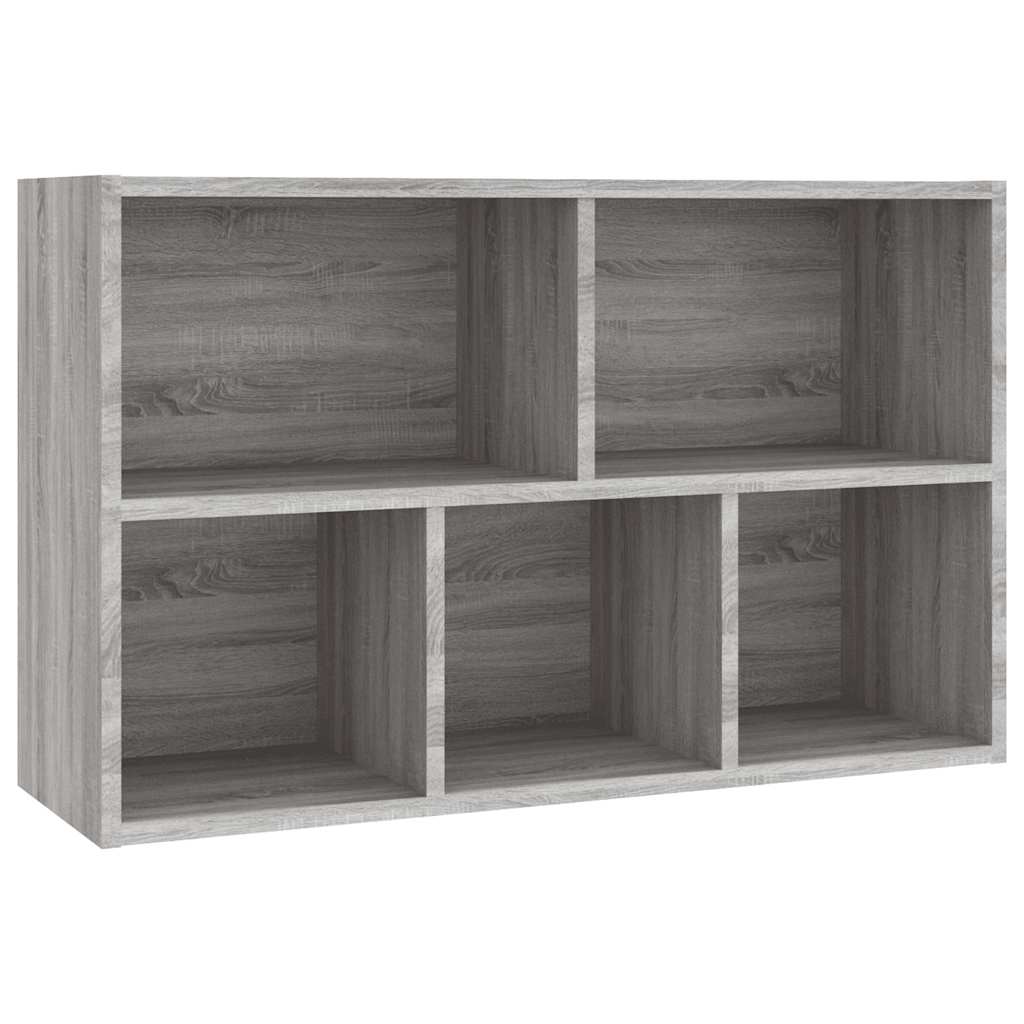 vidaXL Book Cabinet/Sideboard Grey Sonoma 50x25x80 cm Engineered Wood