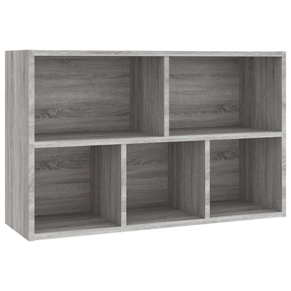 vidaXL Book Cabinet/Sideboard Grey Sonoma 50x25x80 cm Engineered Wood