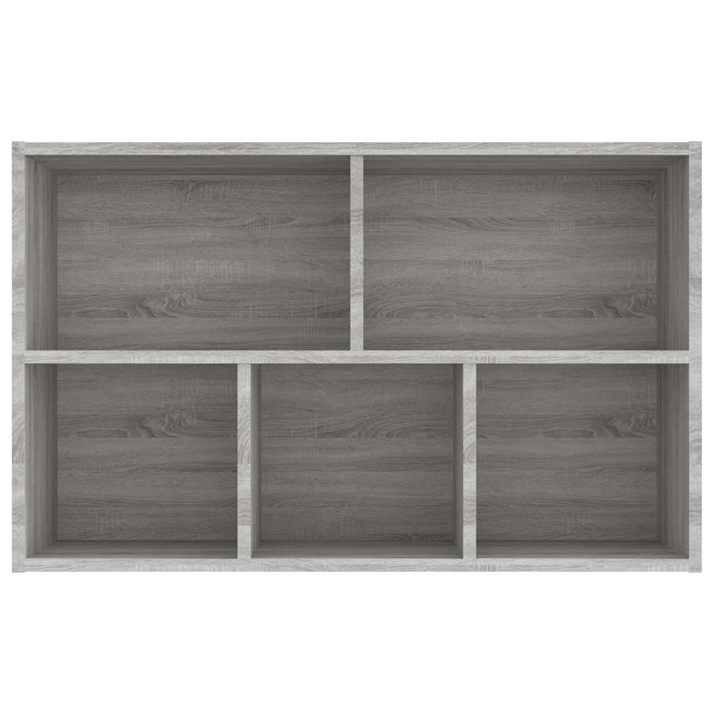 vidaXL Book Cabinet/Sideboard Grey Sonoma 50x25x80 cm Engineered Wood