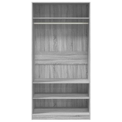 vidaXL Wardrobe Grey Sonoma 100x50x200 cm Engineered Wood