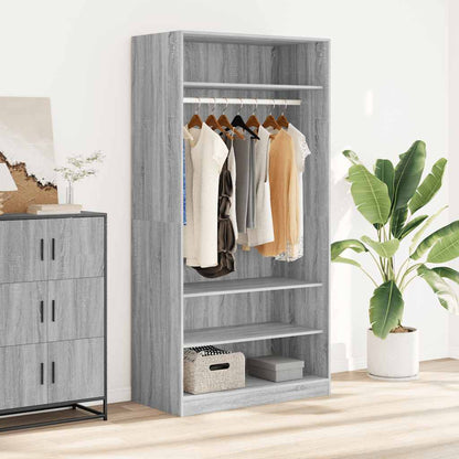 vidaXL Wardrobe Grey Sonoma 100x50x200 cm Engineered Wood