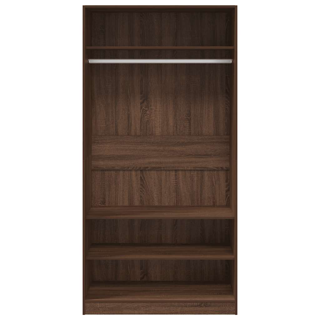 vidaXL Wardrobe Brown Oak 100x50x200 cm Engineered Wood