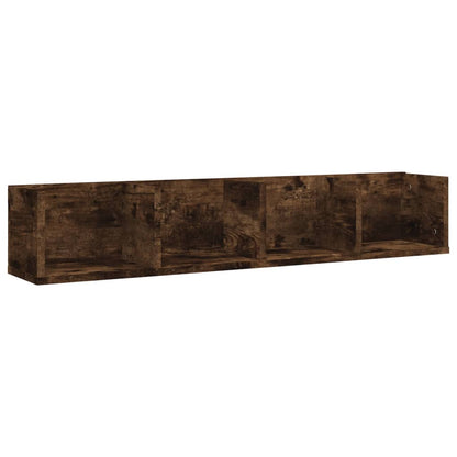 vidaXL CD Wall Shelf Smoked Oak 100x18x18 cm Engineered Wood