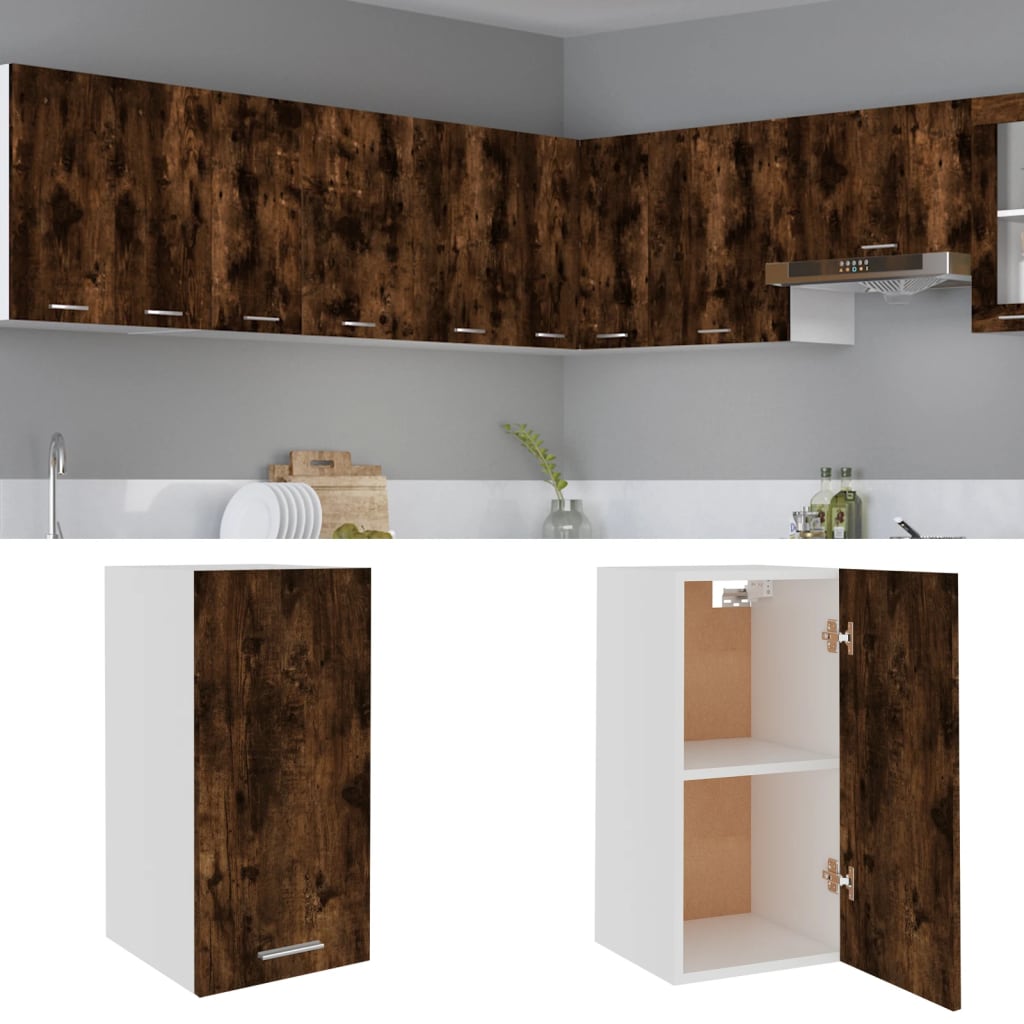 vidaXL Hanging Cabinet Lyon Smoked Oak 29.5x31x60 cm Engineered Wood