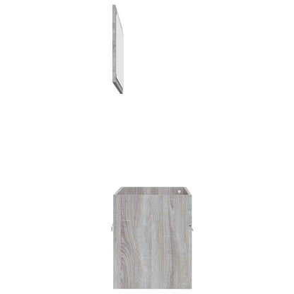 vidaXL 2 Piece Bathroom Furniture Set Grey Sonoma Engineered Wood