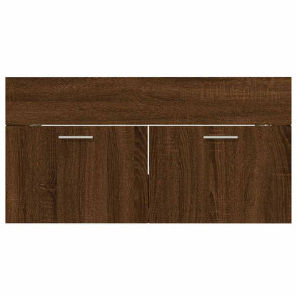 vidaXL 2 Piece Bathroom Furniture Set Brown Oak Engineered Wood