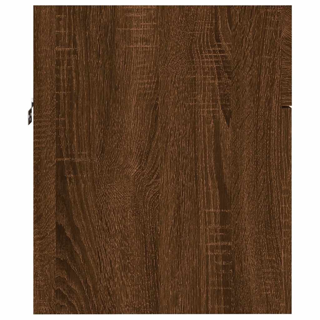 vidaXL 2 Piece Bathroom Furniture Set Brown Oak Engineered Wood