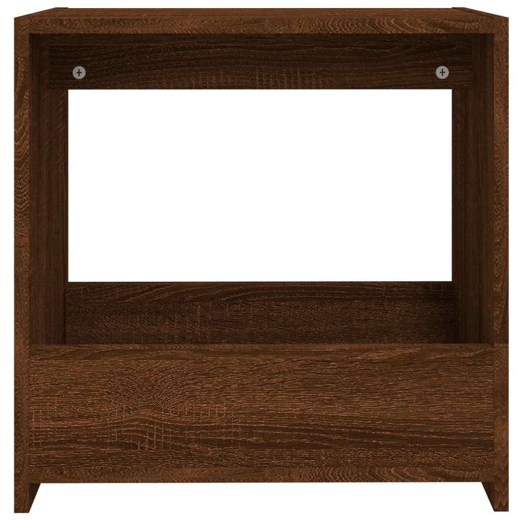 vidaXL Side Table Brown Oak 50x26x50 cm Engineered Wood