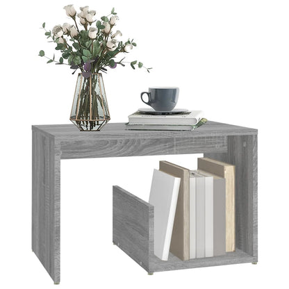 vidaXL Side Table Grey Sonoma 59x36x38 cm Engineered Wood