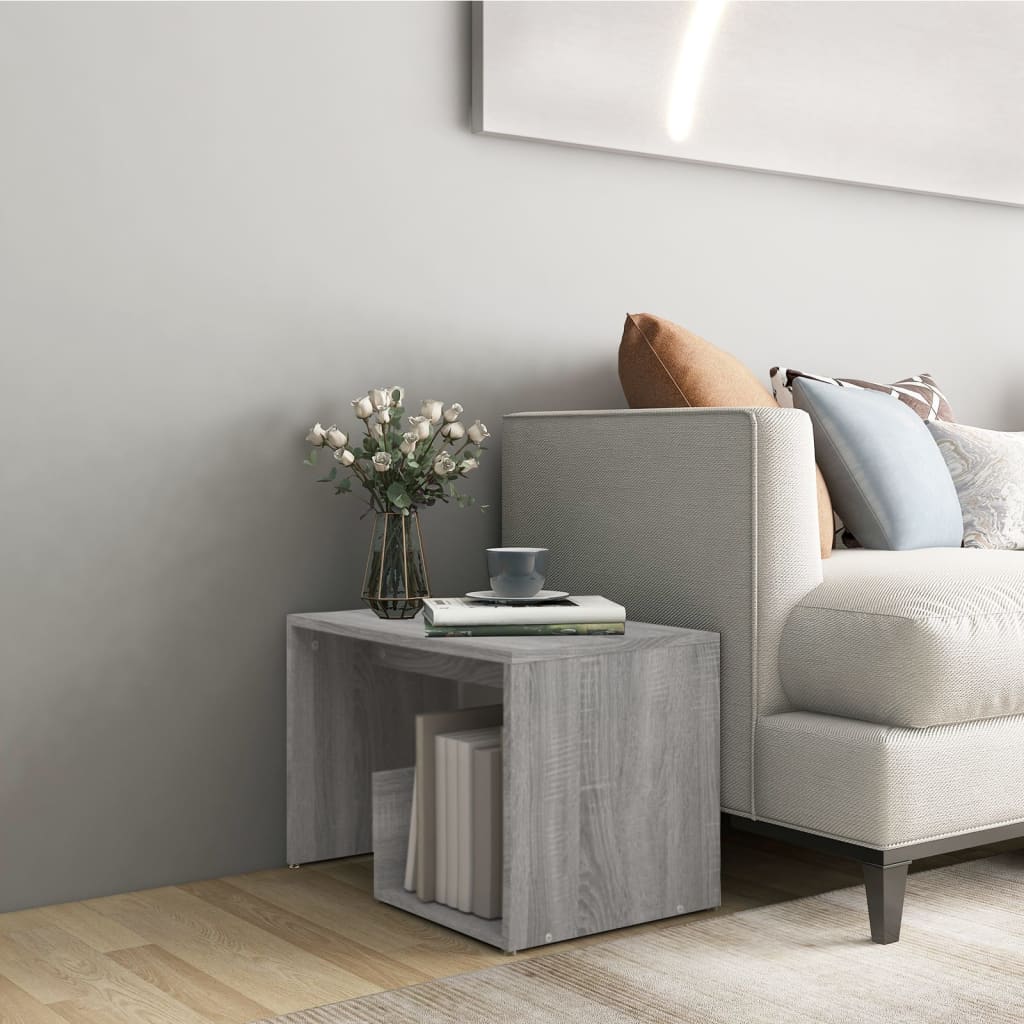 vidaXL Side Table Grey Sonoma 59x36x38 cm Engineered Wood