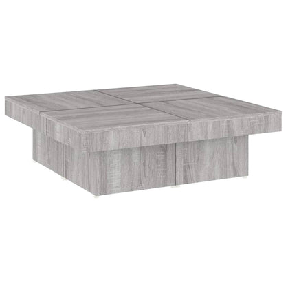 vidaXL Coffee Table Grey Sonoma 90x90x28 cm Engineered Wood