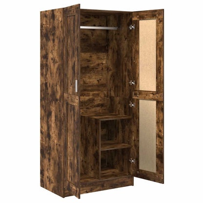 vidaXL Wardrobe Smoked Oak 82,5x51,5x180 cm Engineered Wood