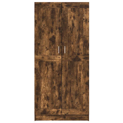vidaXL Wardrobe Smoked Oak 82,5x51,5x180 cm Engineered Wood