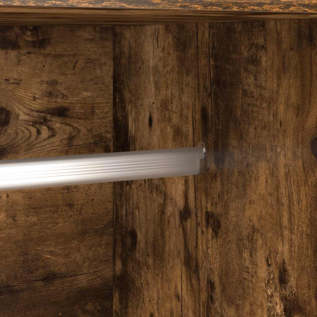 vidaXL Wardrobe Smoked Oak 82,5x51,5x180 cm Engineered Wood