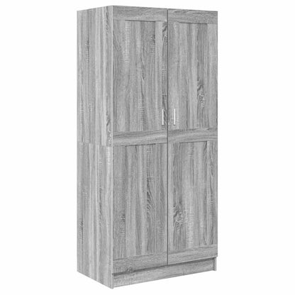 vidaXL Wardrobe Grey Sonoma 82,5x51,5x180 cm Engineered Wood