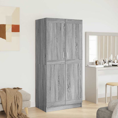 vidaXL Wardrobe Grey Sonoma 82,5x51,5x180 cm Engineered Wood