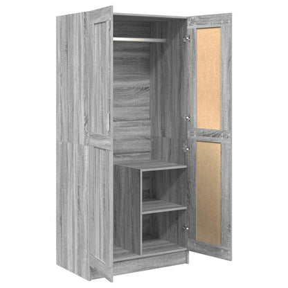 vidaXL Wardrobe Grey Sonoma 82,5x51,5x180 cm Engineered Wood