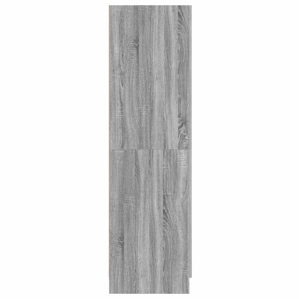vidaXL Wardrobe Grey Sonoma 82,5x51,5x180 cm Engineered Wood