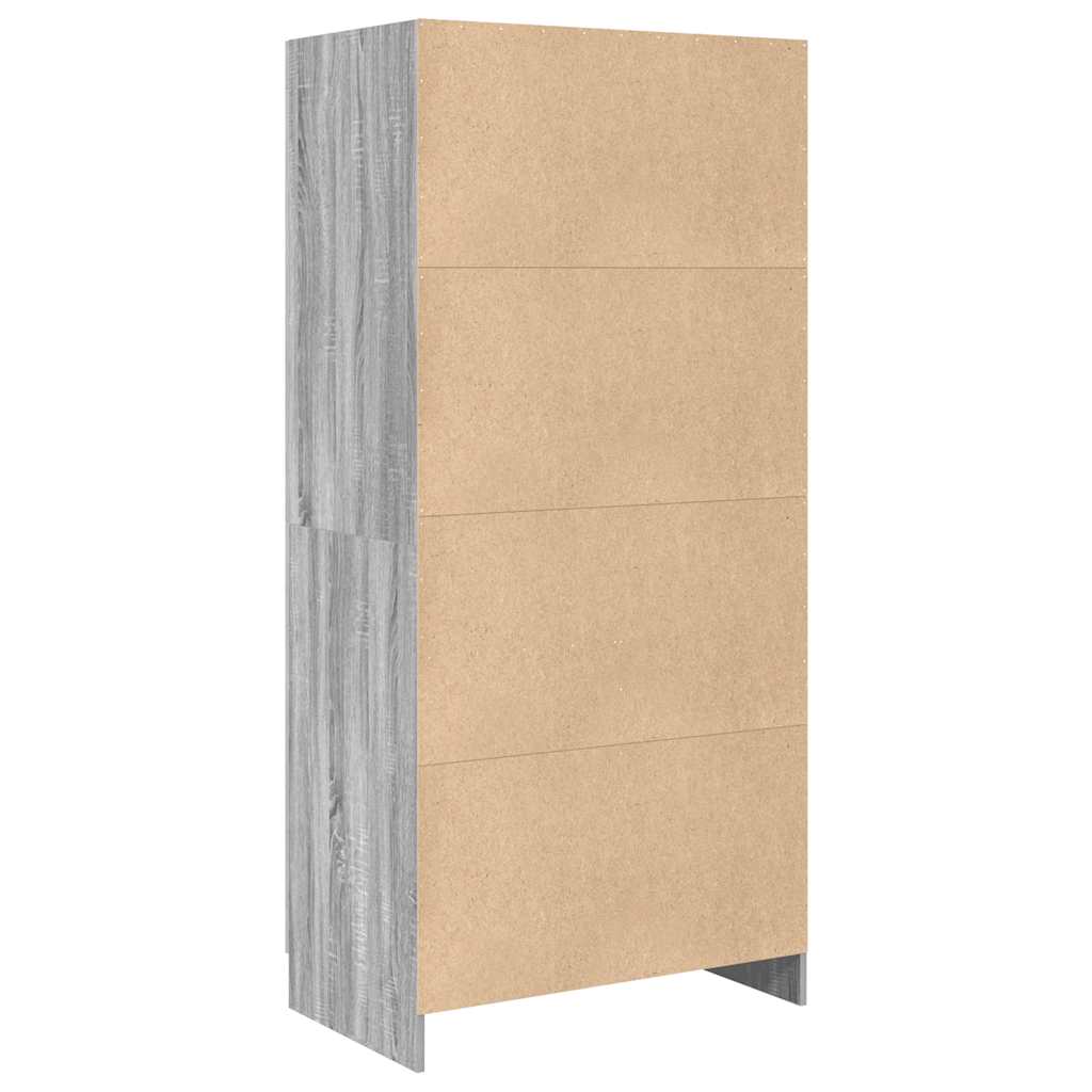 vidaXL Wardrobe Grey Sonoma 82,5x51,5x180 cm Engineered Wood