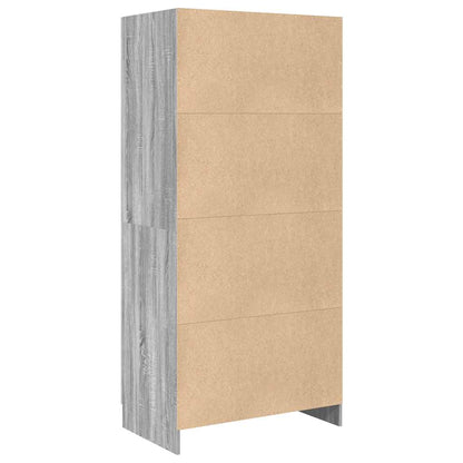 vidaXL Wardrobe Grey Sonoma 82,5x51,5x180 cm Engineered Wood