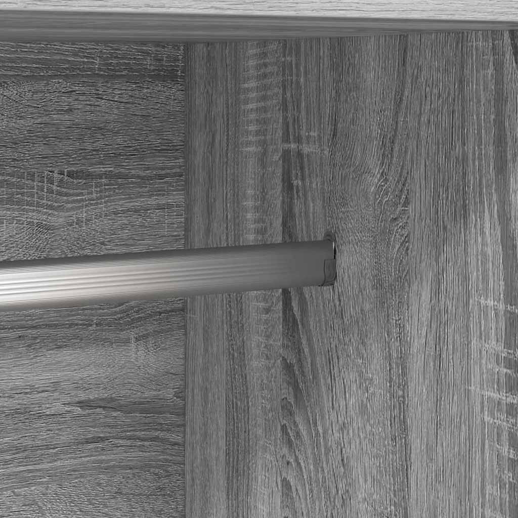vidaXL Wardrobe Grey Sonoma 82,5x51,5x180 cm Engineered Wood