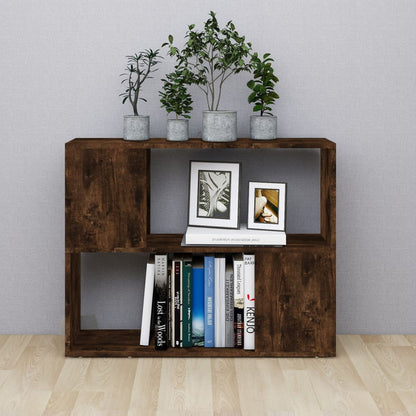 vidaXL Book Cabinet/Room Divider Smoked Oak 80x24x63 cm