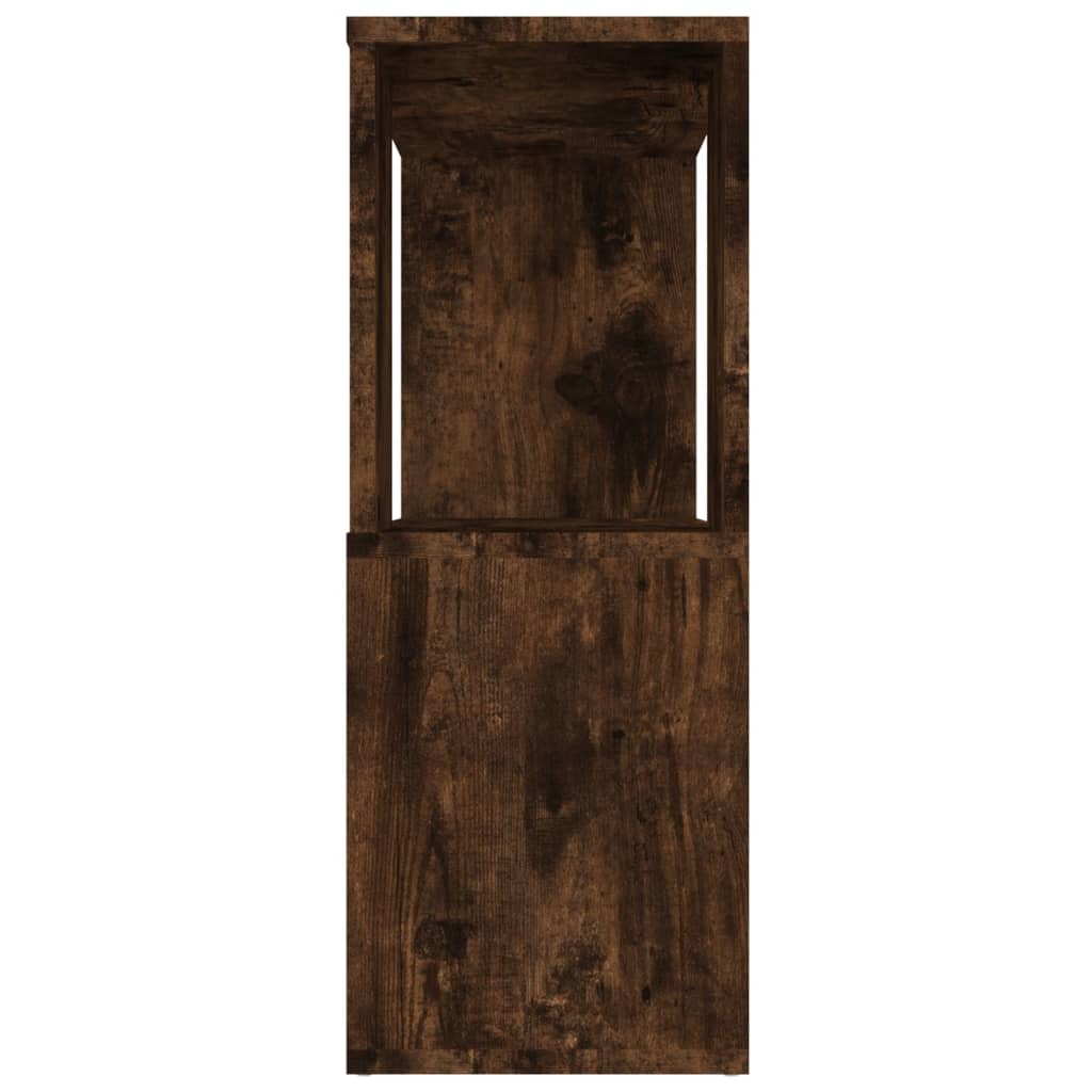 vidaXL Book Cabinet/Room Divider Smoked Oak 80x24x63 cm