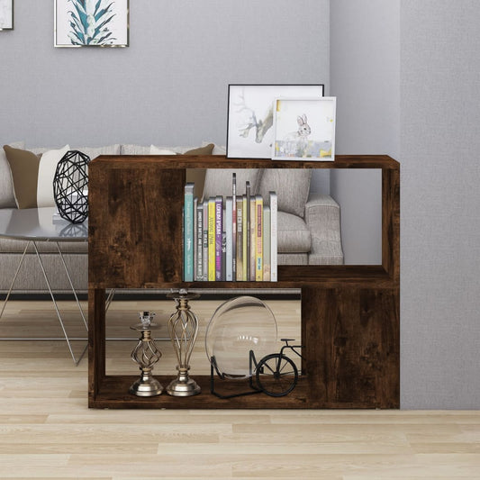 vidaXL Book Cabinet/Room Divider Smoked Oak 80x24x63 cm