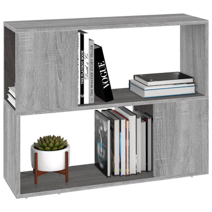 vidaXL Book Cabinet/Room Divider Grey Sonoma 80x24x63 cm