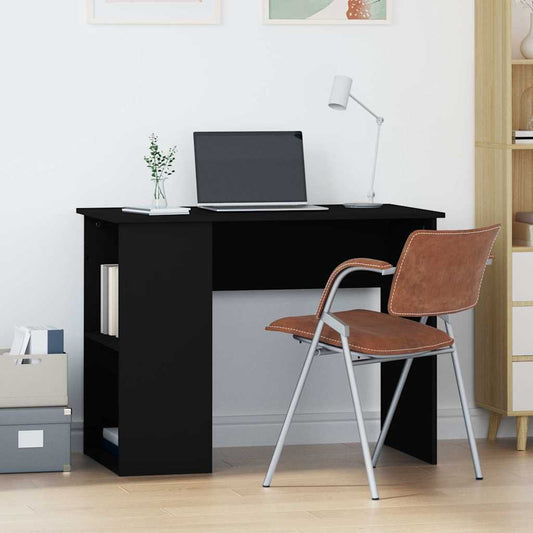 vidaXL Desk Black 100x55x75 cm Engineered Wood