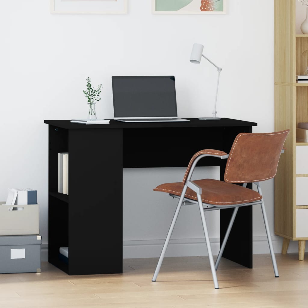vidaXL Desk Black 100x55x75 Engineered Wood