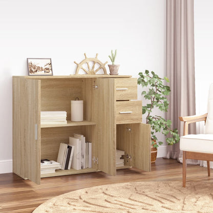 vidaXL Sideboard Sonoma Oak 91x29,5x75 cm Engineered Wood