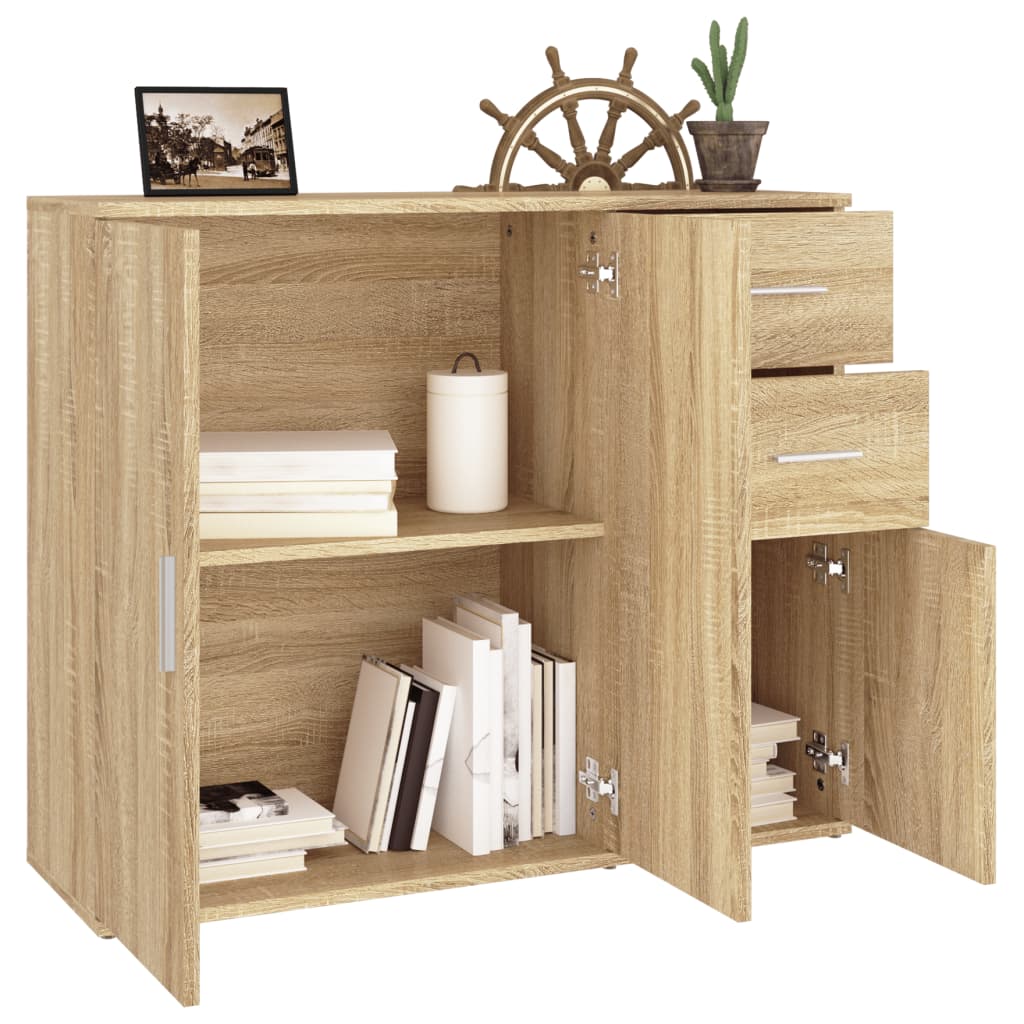 vidaXL Sideboard Sonoma Oak 91x29,5x75 cm Engineered Wood