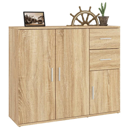 vidaXL Sideboard Sonoma Oak 91x29,5x75 cm Engineered Wood