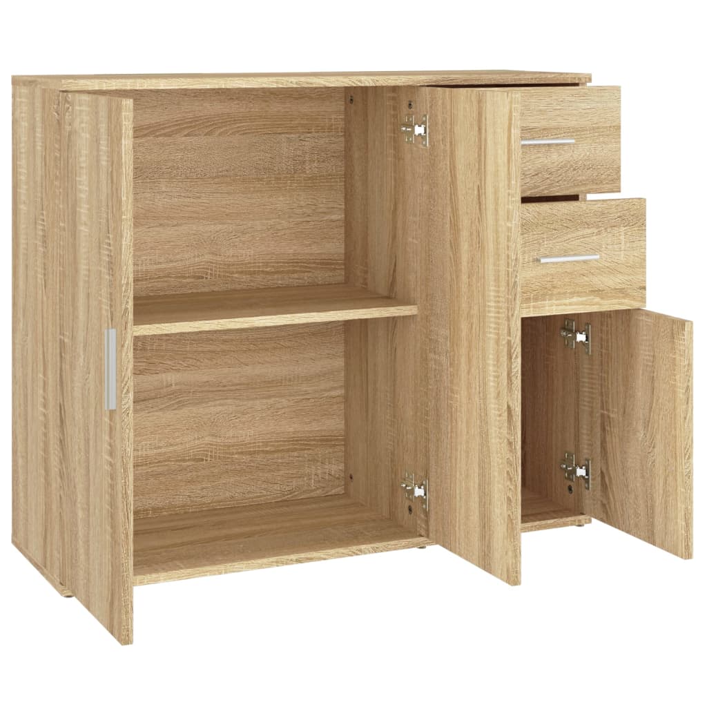 vidaXL Sideboard Sonoma Oak 91x29,5x75 cm Engineered Wood