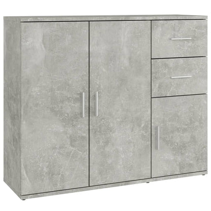 vidaXL Sideboard Concrete Grey 91x29,5x75 cm Engineered Wood