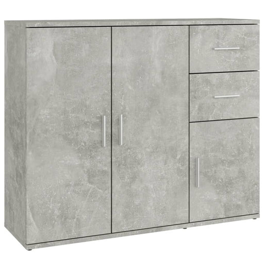 vidaXL Sideboard Concrete Grey 91x29,5x75 cm Engineered Wood