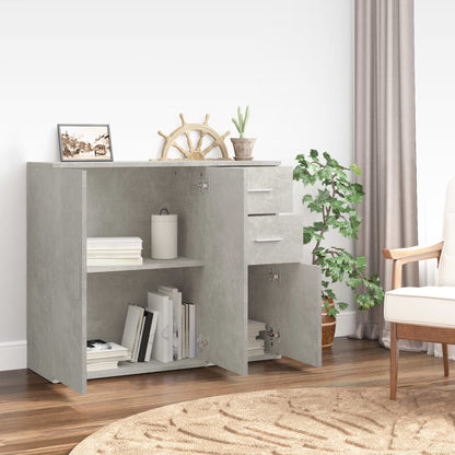 vidaXL Sideboard Concrete Grey 91x29,5x75 cm Engineered Wood