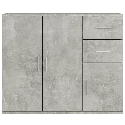 vidaXL Sideboard Concrete Grey 91x29,5x75 cm Engineered Wood