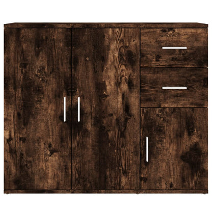 vidaXL Sideboard Smoked Oak 91x29,5x75 cm Engineered Wood