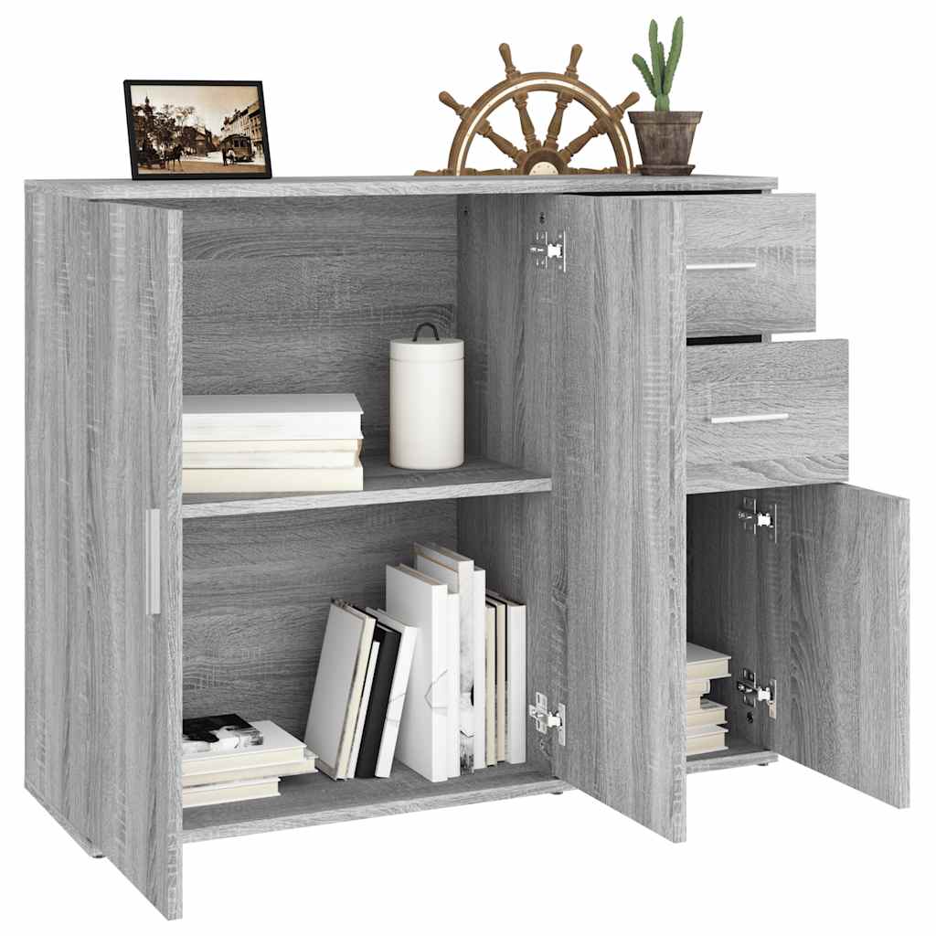 vidaXL Sideboard Grey Sonoma 91x29,5x75 cm Engineered Wood