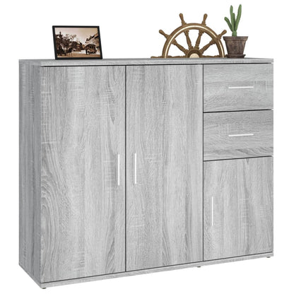 vidaXL Sideboard Grey Sonoma 91x29,5x75 cm Engineered Wood