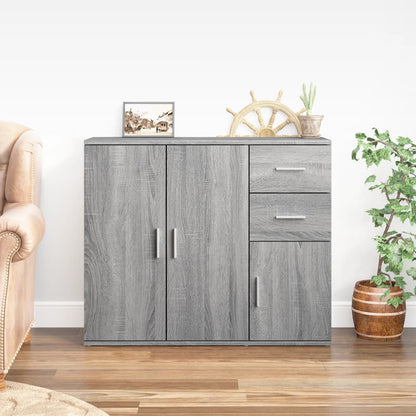 vidaXL Sideboard Grey Sonoma 91x29,5x75 cm Engineered Wood