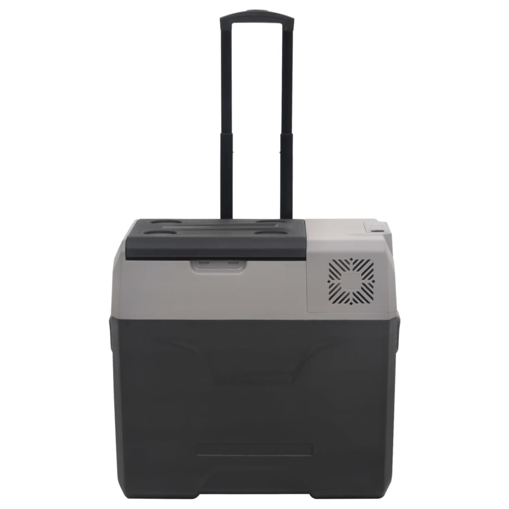 vidaXL Cool Box with Wheel and Handle Black&Grey 30 L Polypropylene (UK/IE only)