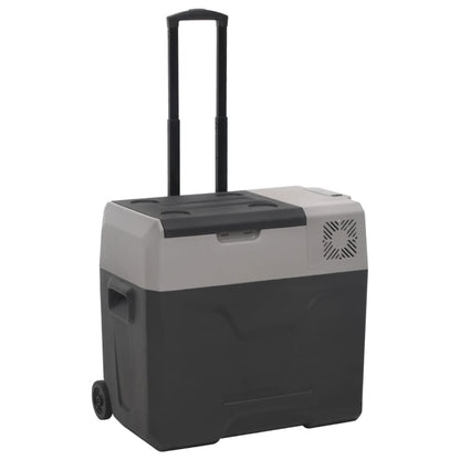 vidaXL Cool Box with Wheel and Handle Black&Grey 40 L Polypropylene (UK/IE only)