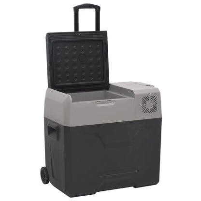 vidaXL Cool Box with Wheel and Handle Black&Grey 40 L Polypropylene (UK/IE only)