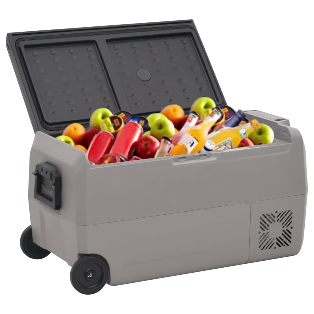 vidaXL Cool Box with Wheel and Handle Black&Grey 36 L PP&PE (UK/IE only)
