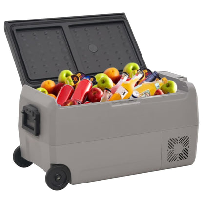 vidaXL Cool Box with Wheel and Handle Black&Grey 36 L PP&PE (UK/IE only)